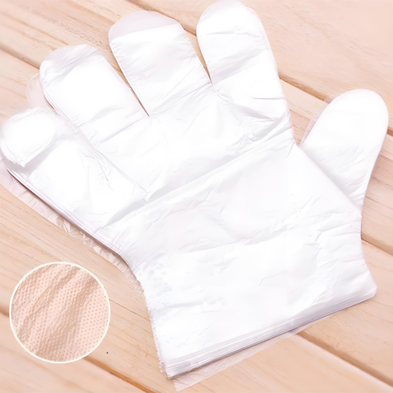 Veden- ja öljynpitävät Luonnonvalkoiset HDPE-käsineet