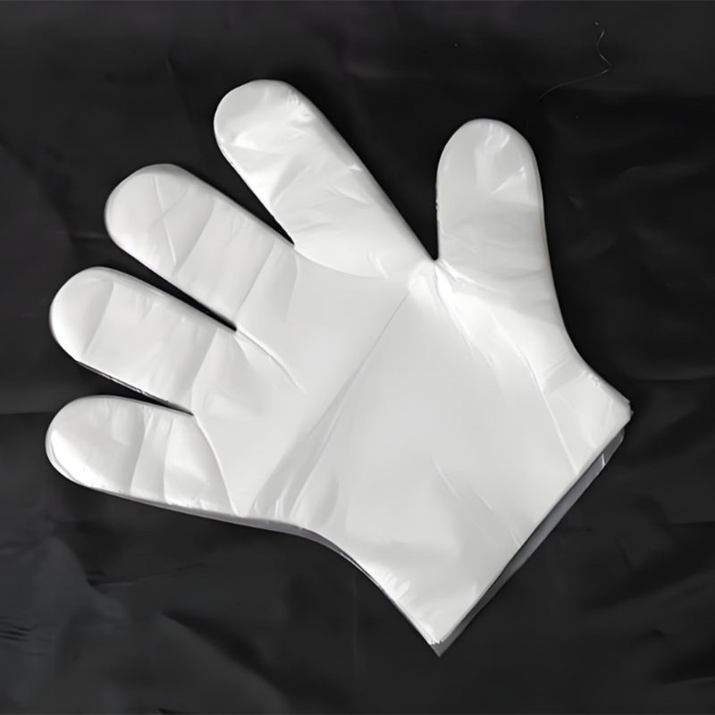 Veden- ja öljynpitävät Luonnonvalkoiset HDPE-käsineet