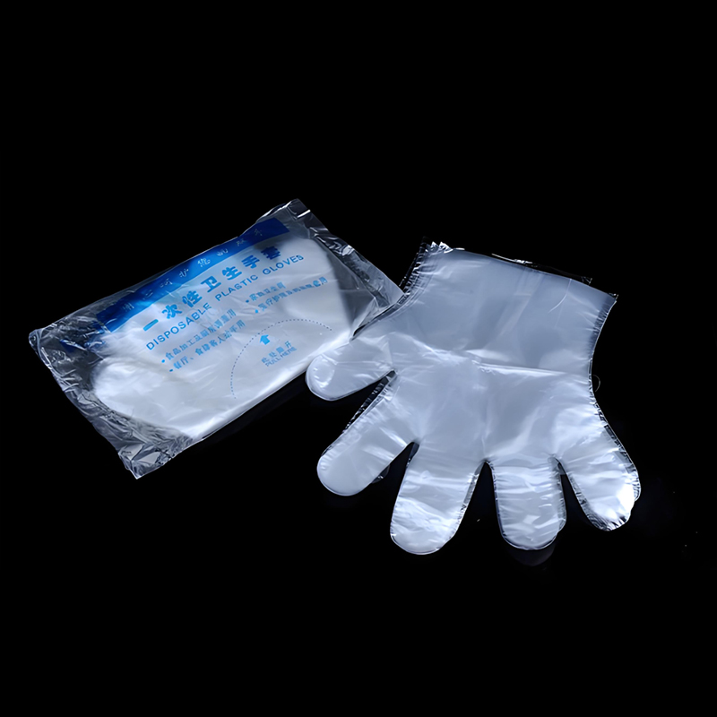 Veden- ja öljynpitävät Luonnonvalkoiset HDPE-käsineet