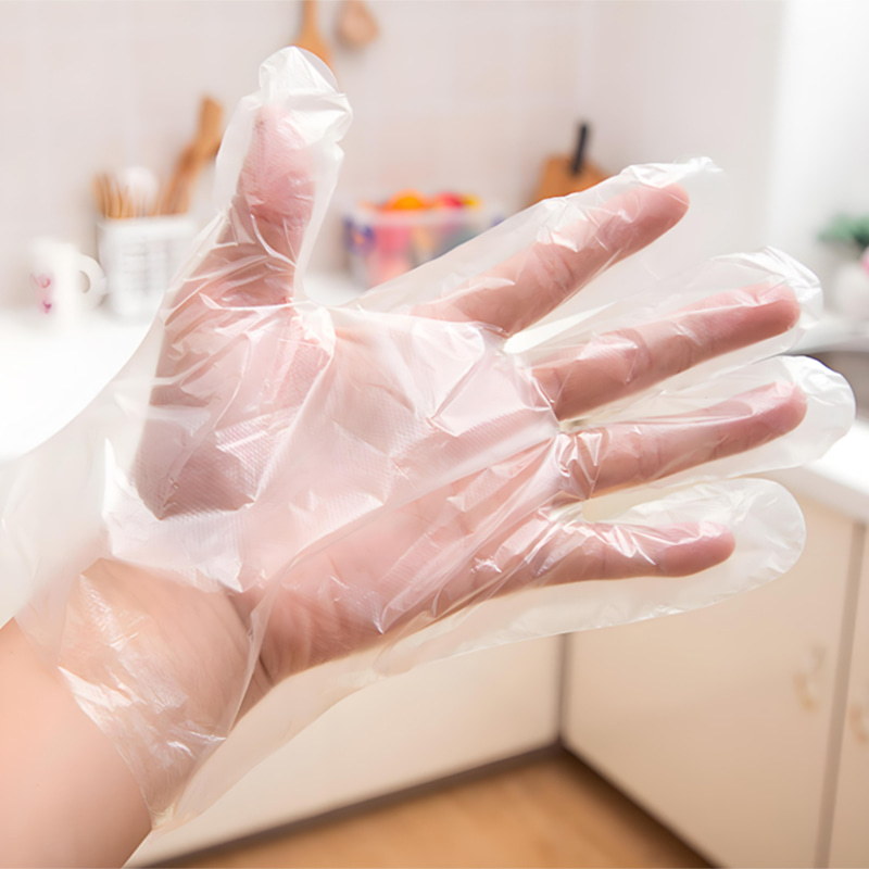 Veden- ja öljynpitävät Luonnonvalkoiset HDPE-käsineet